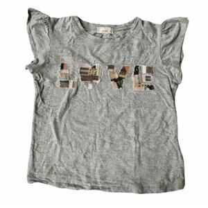 Peek Love Beaded Appliqué Tee Size 12